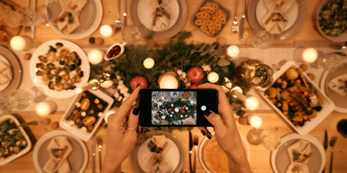 новогоднее украшение стола